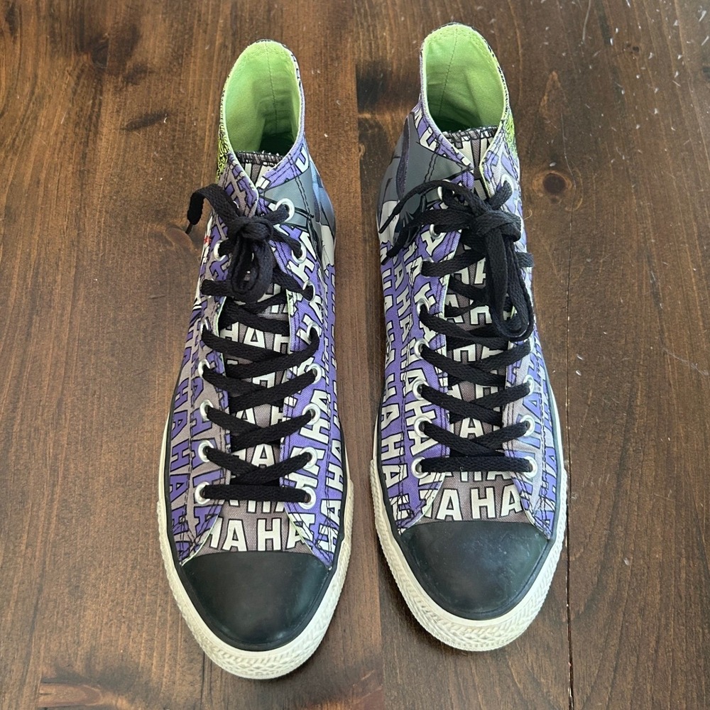 Converse Chuck Taylor All Star Joker High Top Mens 11 Purple DC Comics Gotham - Picture 4 of 8